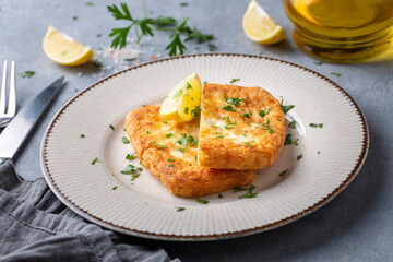 Saganaki is a Greek delicacy of fried cheese.