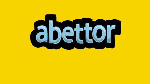 Yellow screen animation video written ABETTOR