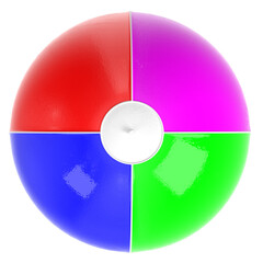 3d rendering illustration of an inflatable beach ball