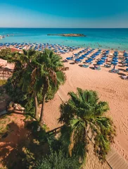 Papier Peint photo Lavable Chypre Fig Tree Bay - the most famous beach in Protaras, Cyprus, loved by tourists and locals for its soft sand and clear blue water