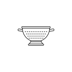 Colander icon in line style icon, isolated on white background