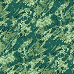 Dark Green Dripping Paint Effect Textured Pattern
