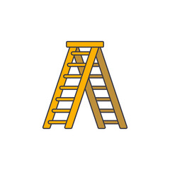 Ladder icon in color, isolated on white background 