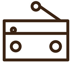mhz radio technology outline icon
