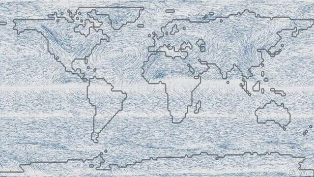 Map of the winds, wind tracing pathways