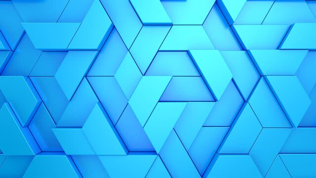 Background of Geometric Shapes. Abstract motion, loop, two color, 3d rendering, 4k resolution
