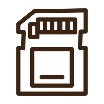 Memori Memory Storage Outline Icon