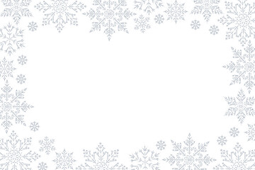 Christmas stylish decor for cards, banners, invitations. Overlay horizontal frame. Vector flat outline illustration. Line art.