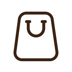 shopping on bag sale outline icon