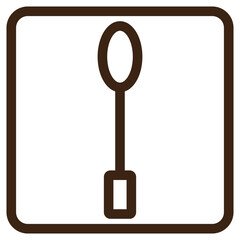 kitchen spoon tools outline icon
