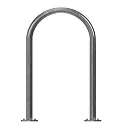 3d rendering illustration of an inverted U bicycle rack