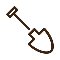 farm gardening shovel tools outline icon