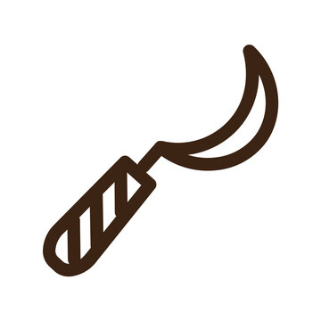 recommend clip art: harvest sickle farm tool outline icon