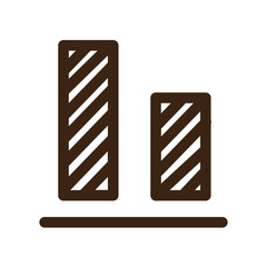 align bottom graphic tools outline icon