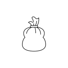 Garbage icon in line style icon, isolated on white background