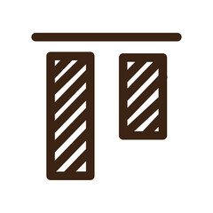 align graphic tools top outline icon