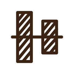 align graphic tools vertical outline icon