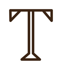 graphic text tools outline icon