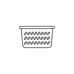 laundry Basket icon in line style icon, isolated on white background
