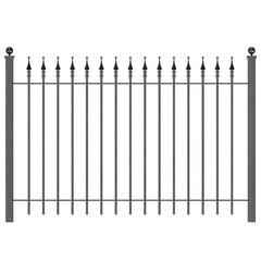 3d rendering illustration of an iron fence