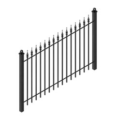 3d rendering illustration of an iron fence