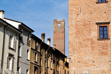 Fototapeta na wymiar Detailaufnahme aus der zu UNESCO Weltkulturerbe gehörenden Altstadt von Mantua / Mantova