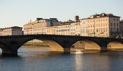 Ponte alle Grazie during the evening, Florence