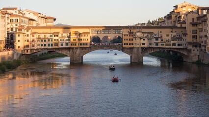 Ponte alle Grazie during the evening, Florence