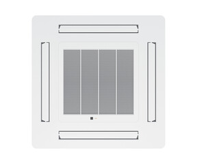 Fototapeta premium Cassette air conditioner unit transparent background 3d