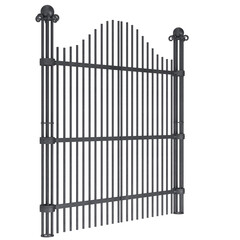 3d rendering illustration of an iron gate