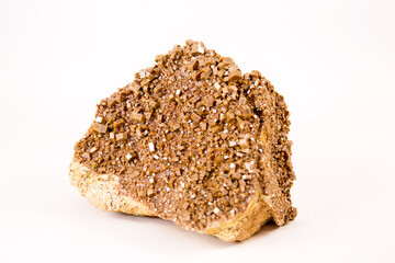 Geological natural minerals Vanadinite. Photo of natural stones. Vanadium