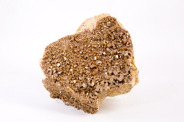 Geological natural minerals Vanadinite. Photo of natural stones. Vanadium
