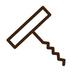 screw tool wine outline icon