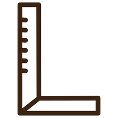 corner geometry ruler tool outline icon