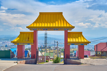 Obraz premium Datsan Rinpoche Bagsha in Ulan-Ude city of the Republic of Buryatia, Russia.