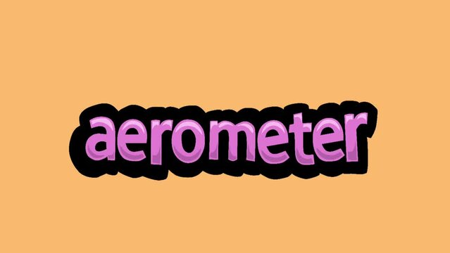 Orange screen animation video written AEROMETER
