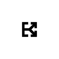 Obraz premium ek letter logo vector illustration