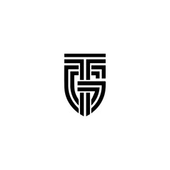 tg letter logo vector illustration