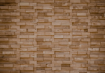 Old brown wood texture background of wall seamless. Vintage dark wooden plank oak uneven textured rustic grunge. Design decorative surface board nature pattern with hardwood grain square furniture.