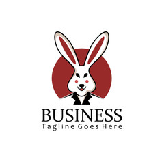 Logo of a rabbit in office uniform