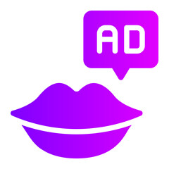 advertising gradient icon