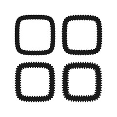 Zigzag Edge Squircle Frame Icon Set