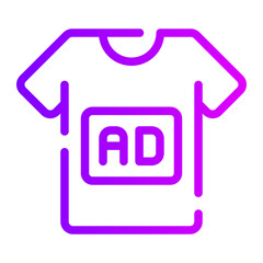 tshirt gradient icon