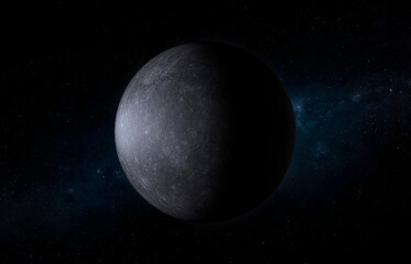 Obraz na płótnie Canvas Mercury planet of the solar system. High quality. Science wallpaper.