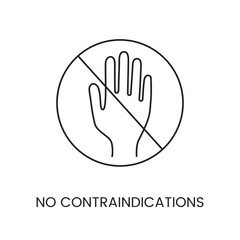 There are no contraindications to the line icon in the vector. - obrazy, fototapety, plakaty