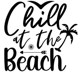 Obraz premium Chill at the Beach, SVG Design