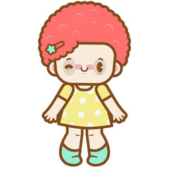 Obraz premium girl wearing a yellow dress