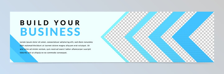 Modern abstract linkedin banner template