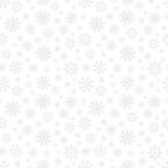 Snowflakes vector seamless pattern. Snowfall Christmas repeat backdrop. Seamless pattern Christmas snowfall, backdrop winter snowflake illustration.
