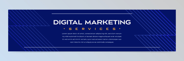 Modern abstract linkedin banner template